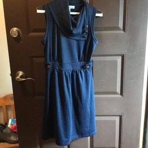 Navy ModCloth “coach tour” dress - Size Large